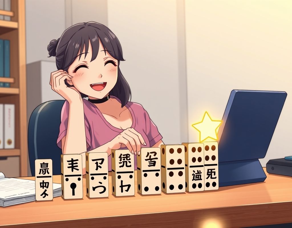 JLPT Dấu Sao: Tìm Cặp, Nối Domino!